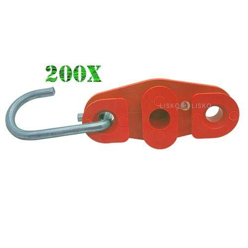 Imagem de 200pcs Esticador P/ Fio Fe (drop) Fibra E Cabo Utp Vermelho