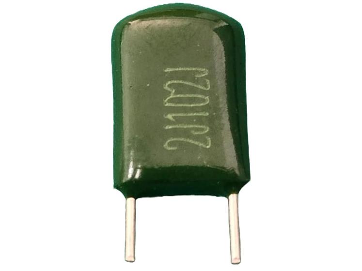 Imagem de 200x Capacitor Poliester 1nf/630v = 1k/630v 5mm 2j102j Pre