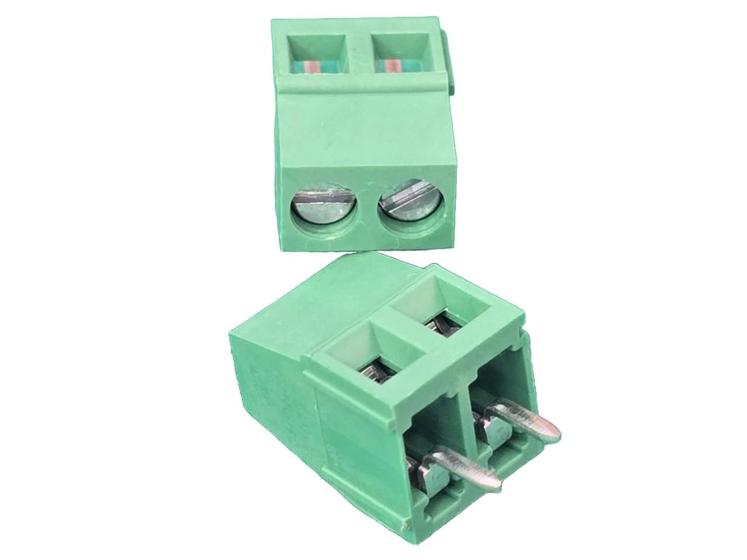 Imagem de 200x Conector Borne Kre 2 Vias Verde Kf128-2t