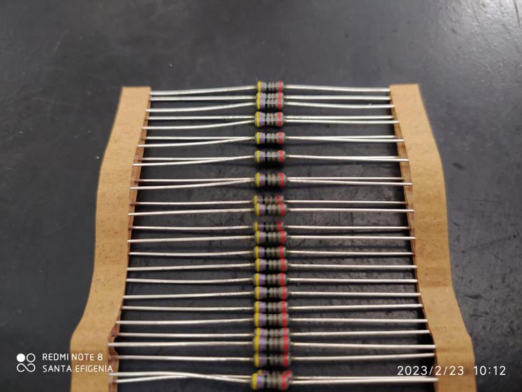 Imagem de 200x Resistor 4k7 1/4w 1% Mrs25