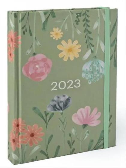 Imagem de 2023 AGENDA FLORAL  ANA LUIZA JARDIM HORIZONTAL TECA DIÁRIA P - 11,50 x 15,50