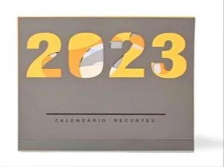 Imagem de 2023 CALENDÁRIO DE MESA TECA PAPELARIA RECORTES - 17,00 x 17,00