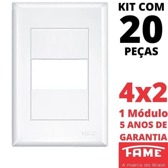 Imagem de 20un Placa 4X2 01 Módulo Com Suporte Evidence FAME 2885/3894