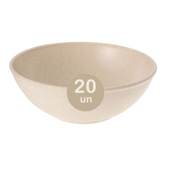 Imagem de 20un Tigela bowl 700ml salada petiscos Bege