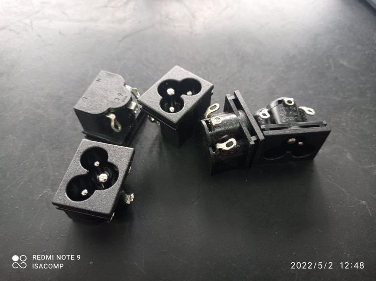 Imagem de 20x Conector Tripolar p/ Fonte notebook Tu-333 2,5amp 250v
