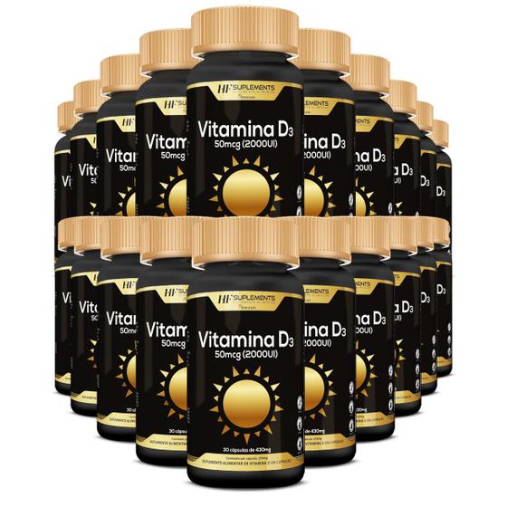 Imagem de 20x vitamina d3 2000ui 30caps premium hf suplements atacado