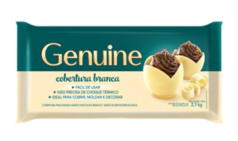 2,1 kg Cobertura Chocolate Branco Genuine - Genuine Cargill - Recheio para  Doces - Magazine Luiza