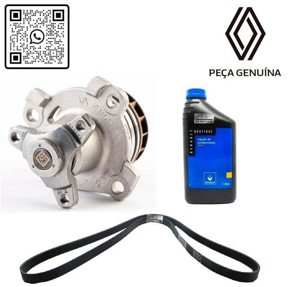 Imagem de 210103098r - kit bomba de água + correia do alternador + aditivo para radiador - motor 2.3 16v m9t (com ar condicionado) - 2013 em diante - master iii