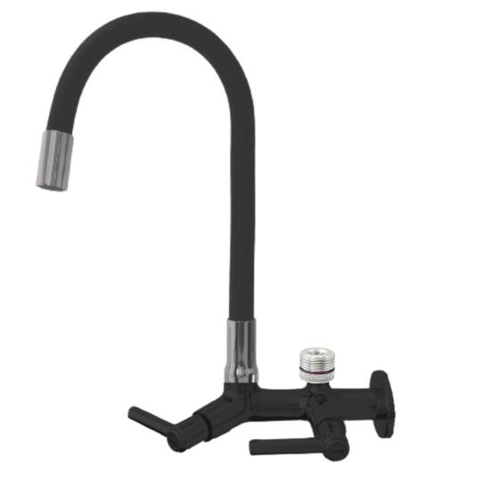 Imagem de 2162 C80 Torneira Preta Gourmet Bica Móvel Parede Cozinha Tubo Flexível Saída Filtro 1/2 Purificadores 1/4