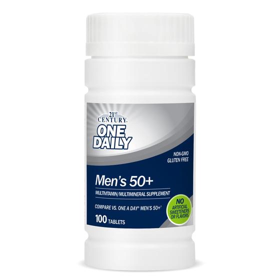 Imagem de 21st Century One Daily Men's 50+ Multivitamin Multimineral 100 Tabs by 21st Century