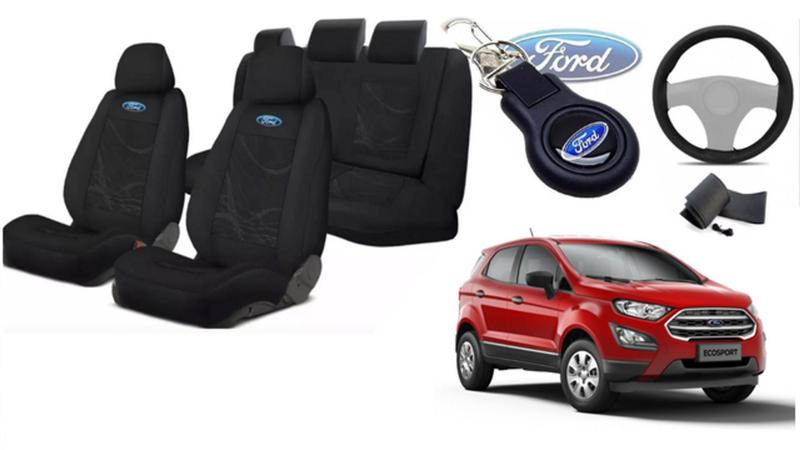 Imagem de 239Kit Premium Ford EcoSport 13-21:Capas+Volante+Chaveiro