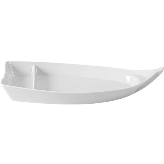 Imagem de 24 Barcas Melamina Branca para Sushi Sashimi Profissional Restaurante Oriental