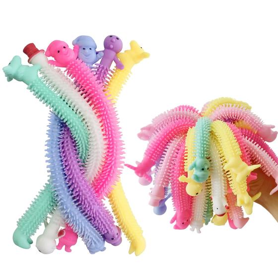 Imagem de 24 Brinquedos Elásticos Sensory Fidget Toys - Pacote com Variedade de Texturas