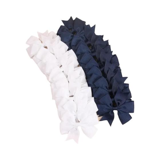 Imagem de 24 Grampos de Cabelo com Laço de Gorgorão para Meninas - Kit com 24 Peças