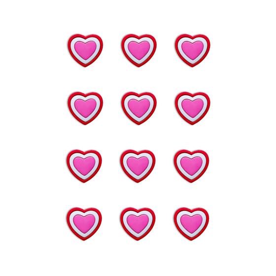 Imagem de 24 Imãs Fixadores Magnéticos Coração Triplo Pink Premium