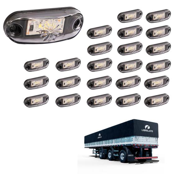 Imagem de 24 Lanterna Delimitadora LED Carreta Librelato Lat Cristal