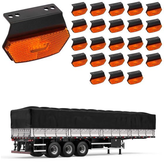 Imagem de 24 Lanterna Diamante Carreta LED Âmbar c/ Supt. - Conect