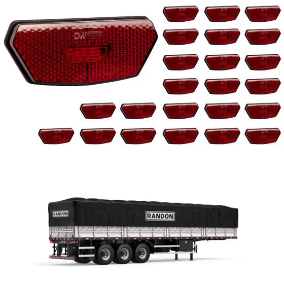 Imagem de 24 Lanterna Diamante Randon LED Rubi c/ Suporte - Conect