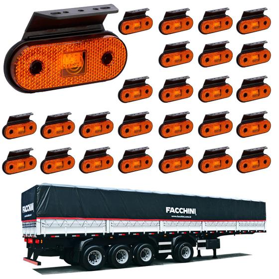 Imagem de 24 Lanterna Lateral Facchini LED Âmbar C/ Supt. - Fio