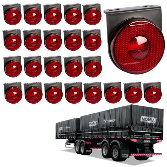 Imagem de 24 Lanterna Lateral Noma LED Rubi 85mm c/ Suporte - Fio