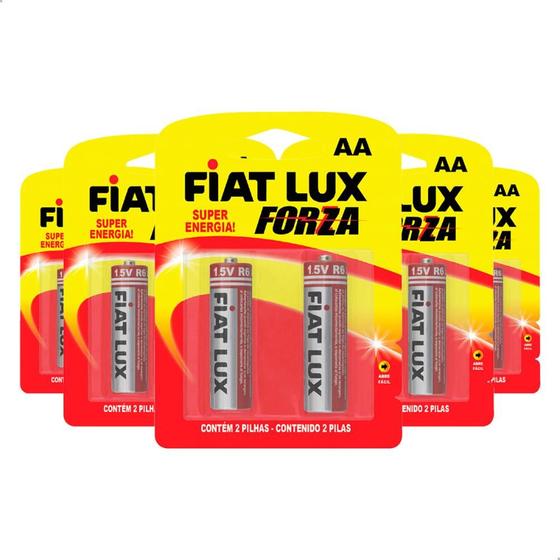 Imagem de 24 Pacote 2 unidades Pilha Pequena Comum AA Longa Duração e Alto Desempenho Fiat Lux