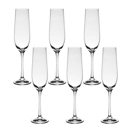 Imagem de 24 Taças De Cristal Para Champagne, Água E Vinho Bohemia
