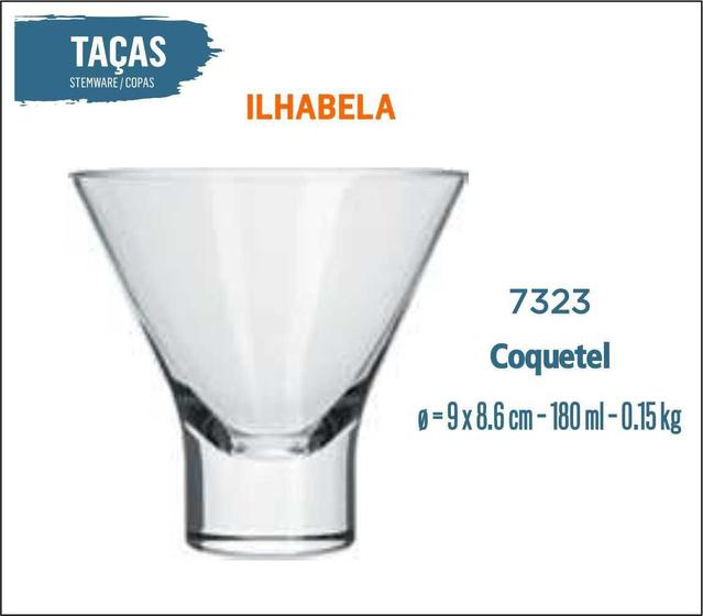 Imagem de 24 Taças Ilhabela 180Ml - Drink Coquetel Batida