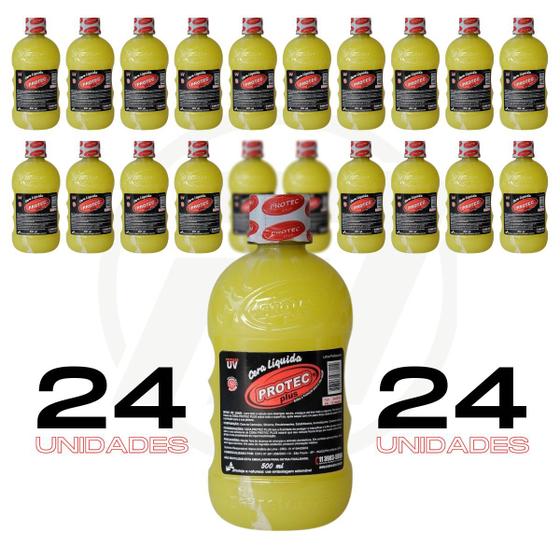 Imagem de 24x Cera Liquida Carnauba Produto Brilho Carro Pintura 500ml