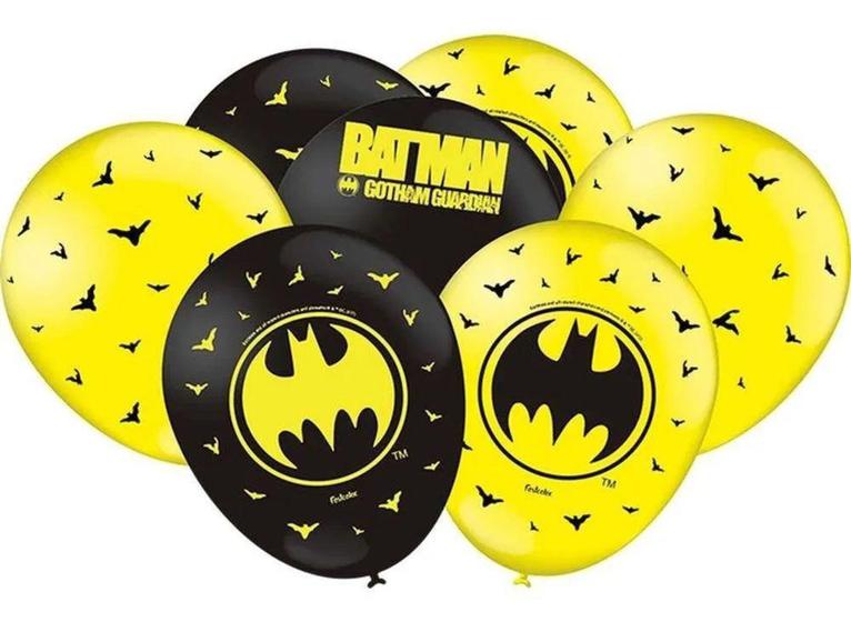 Imagem de 25 Balões Bexigas n9" decoração festas Batman - Festcolor