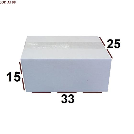 Imagem de 25 Caixas de Papelão Branco 33 x 25 x 15 para Envio Correio Sedex Transporte