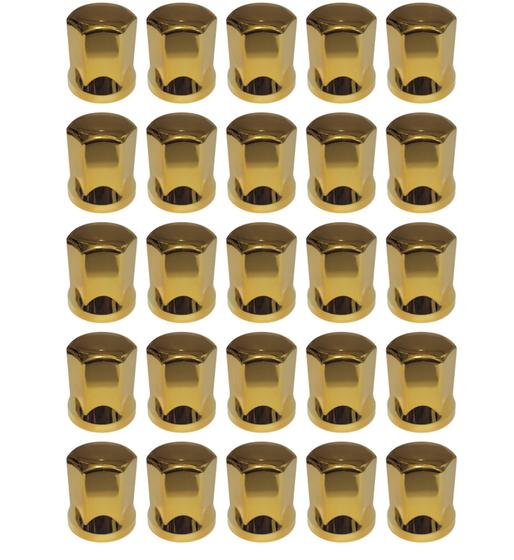 Imagem de 25 Capa de Porca Sextavada Dourada Cromada 27mm