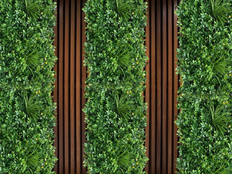 Imagem de 2,5 m² Jardim vertical fácil de instalar em áreas internas e externas plantas permanentes realistas