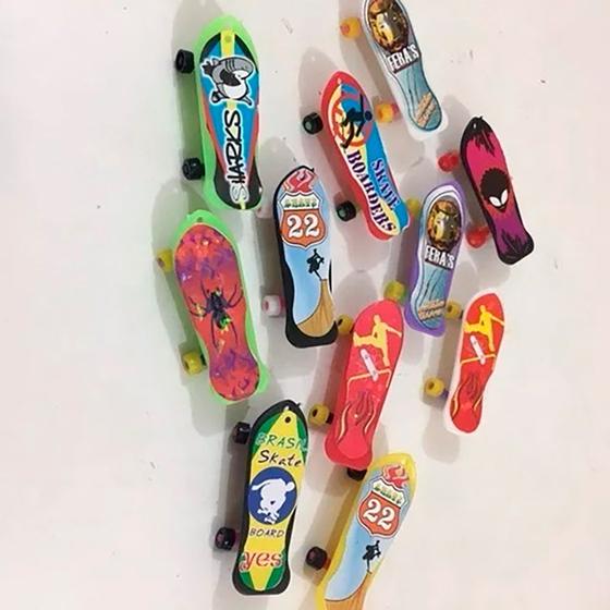 Imagem de 25 Mini Skate de Dedo Lembrancinha Sacolinha Surpresa Festa
