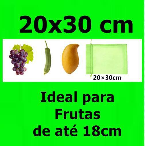 Imagem de 25 Saquinho organza protegue fruta no pé 20x30 cm ecologica