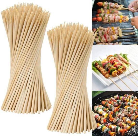 Imagem de 2500 un espeto palito bambu 25 cm vareta churrasco