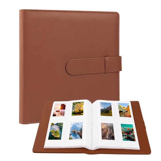 Imagem de 256 Fotos Álbum para Fujifilm Instax Mini Camera, Polaroid 2"x3" ZINK Pictures, 2x3 Photo Album Book for Fujifilm Instax Mini 11 9 90 70 40 8 Instant Camera, Polaroid Snap PIC-300 Z2300 Camera (Brown)