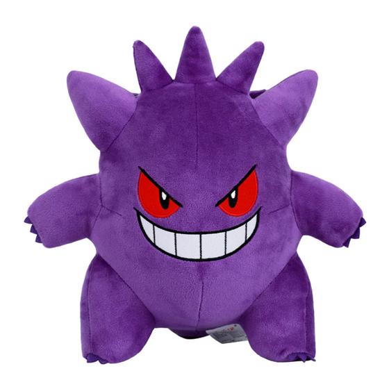 Imagem de 25cm Anime Pokemon Pikachu Gengar Sorriso Versão Brinquedos De Pelúcia