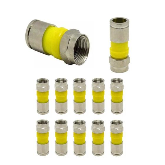 25pcs Conector F Compressão Rg06 Para Cabo Coaxial Menor preço em 25pcs Conector F Compressão Rg06 Para Cabo Coaxial