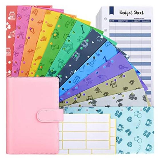 Imagem de 25pcs Notebook A6 Creative Binder, Envelope de Dinheiro de Pvc