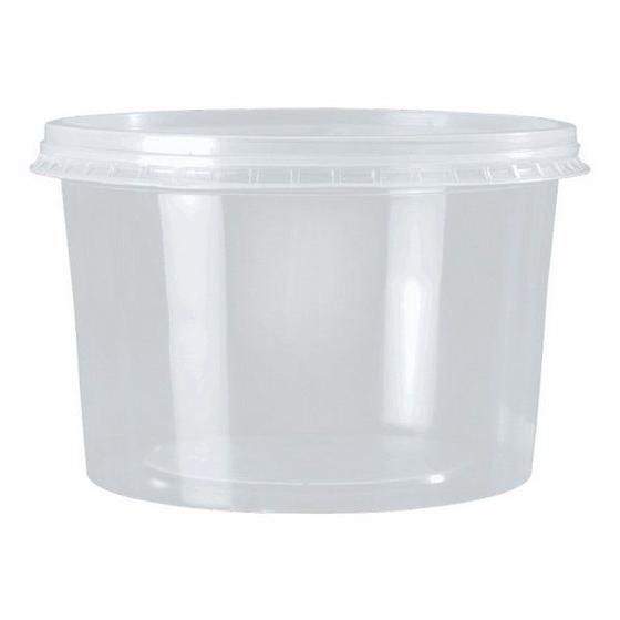 25un Pote Plástico Descartável C/ Tampa 1000ml (1 litro) Menor preço em 25un Pote Plástico Descartável C/ Tampa 1000ml (1 litro)