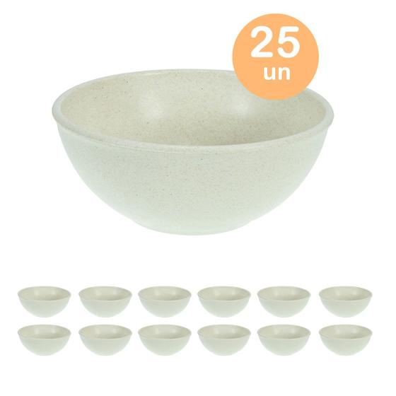 Imagem de 25un TIGELA 500ml BOWL CUMBUCA VASILHA SOPA CALDO BEGE