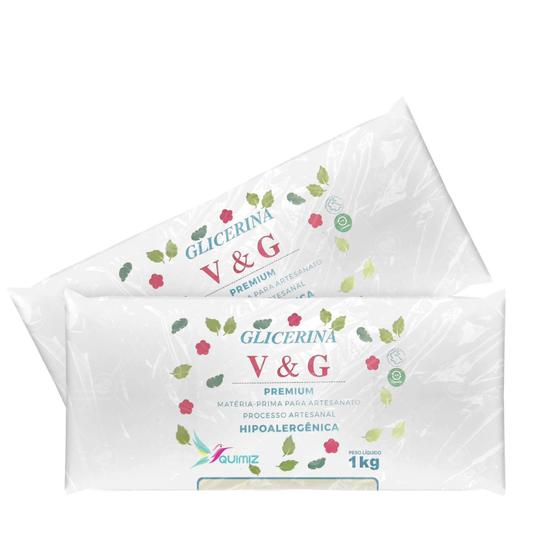 Imagem de 2Kg Base Glicerinada Premium Veg Transparente Para Sabonetes