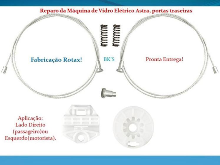 Imagem de 2Kit Reparo Máquina Vidro elétrico Astra portas traseiras 078