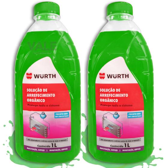 2L Aditivo 50% Concentrado Solução Radiador Verde Wurth Arrefecimento Fluido Pronto Uso Menor preço em 2L Aditivo 50% Concentrado Solução Radiador Verde Wurth Arrefecimento Fluido Pronto Uso