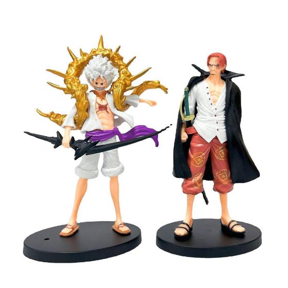 Imagem de 2pcs/lot Shanks Joyboy One Piece Figura Anime Brinquedo Modelo 18cm