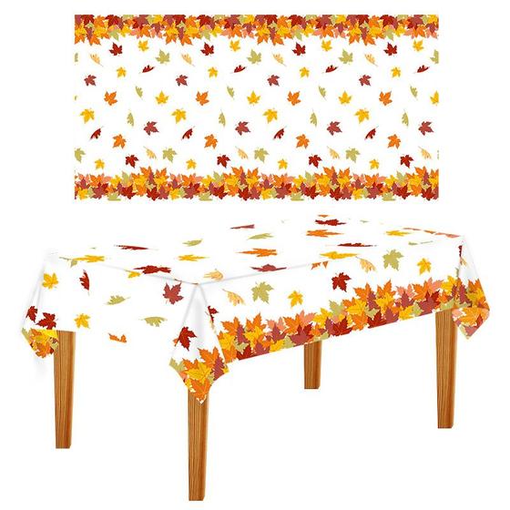 Imagem de 2PCs Thanksgiving Banquete Plastic Table Cover, Tropical Palm