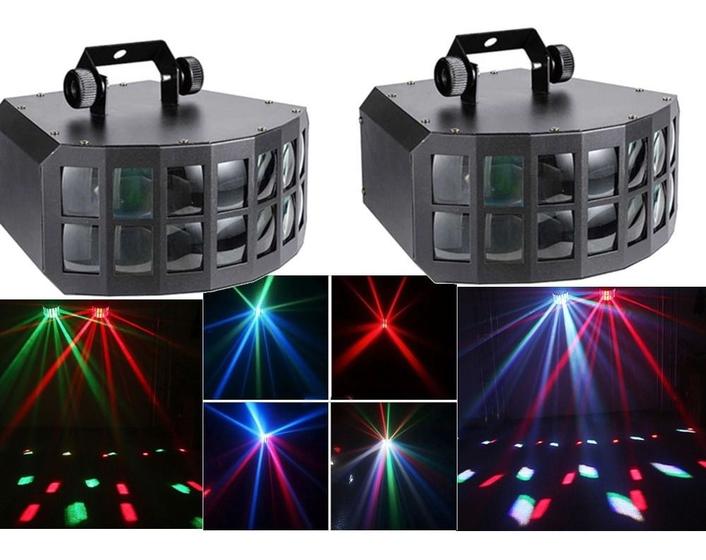 Imagem de 2super Globo 14 Led Rgbw Efeito Moving Strobo Face Borboleta