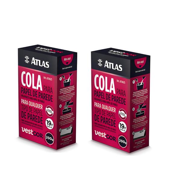 Imagem de 2un Cola Em Pó Papel Parede Texturizado Vestcor 200g Atlas