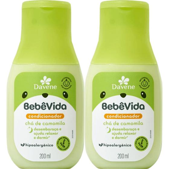 Imagem de 2UN Condicionador Bebe Vida Cha de Camomila 200ml Davene