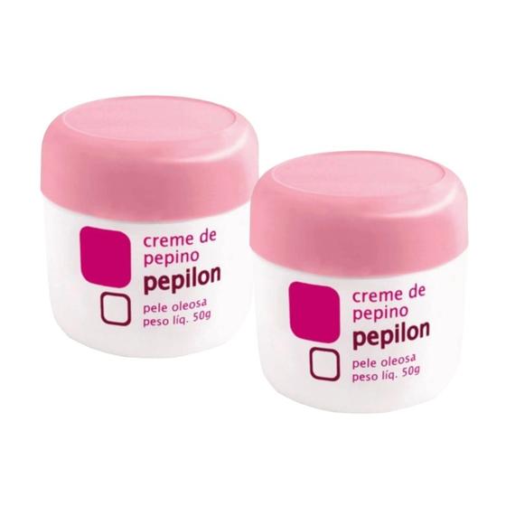 Imagem de 2UN Creme Hidratante Facial Pepino Pele Oleosa 50g Pepilon